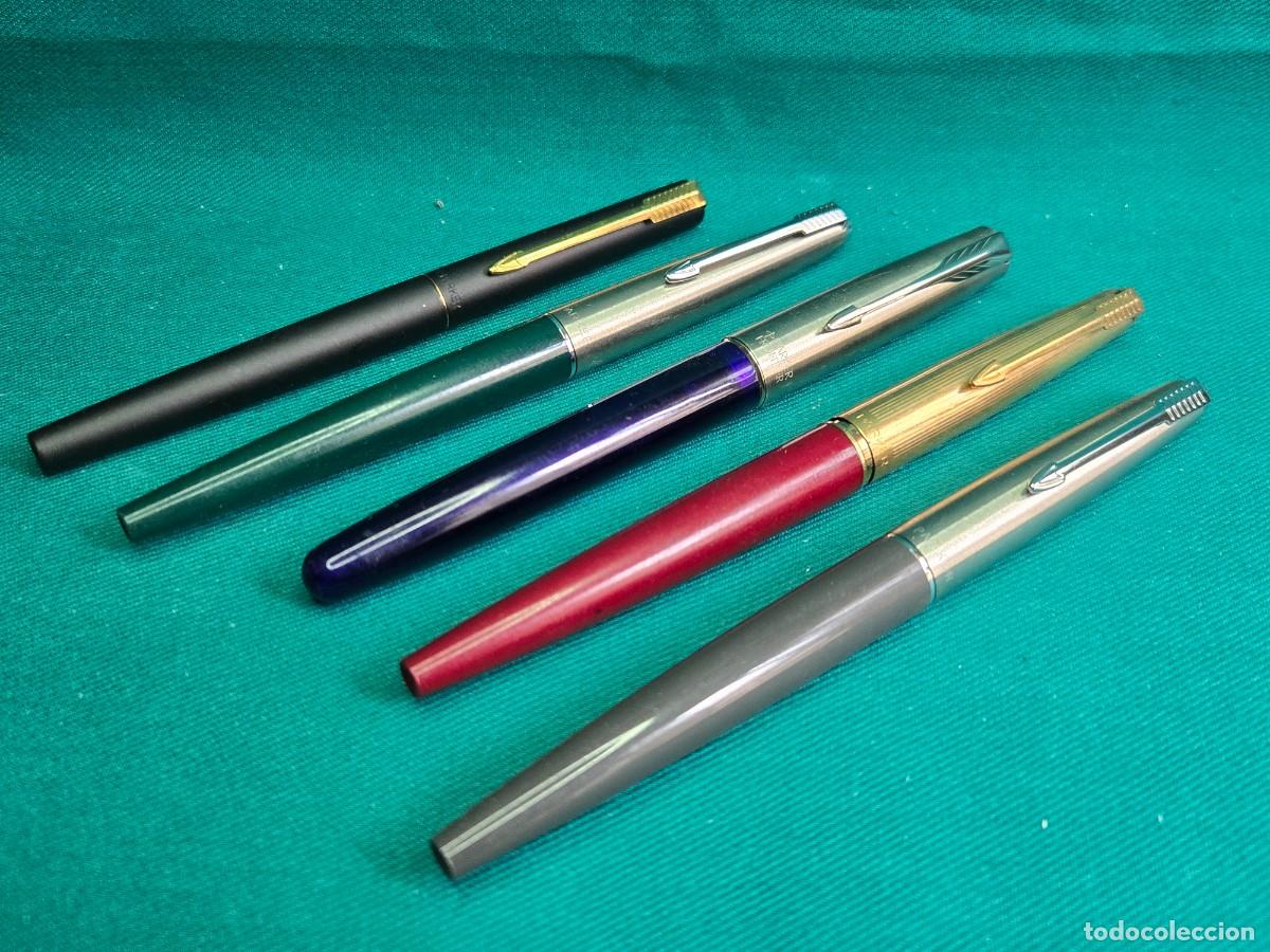 Plumas estilogr&aacute;ficas antiguas: LOTE DE 5 PLUMAS ESTILOGR&Aacute;FICAS PARKER