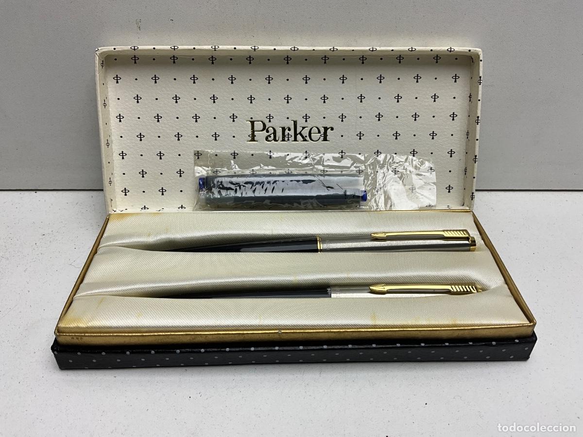 Plumas estilogr&aacute;ficas antiguas: CONJUNTO DE PLUMA Y BOLIGRAFO PARKER 45 - NUEVO A ESTRENAR - PLUMA SIN USO