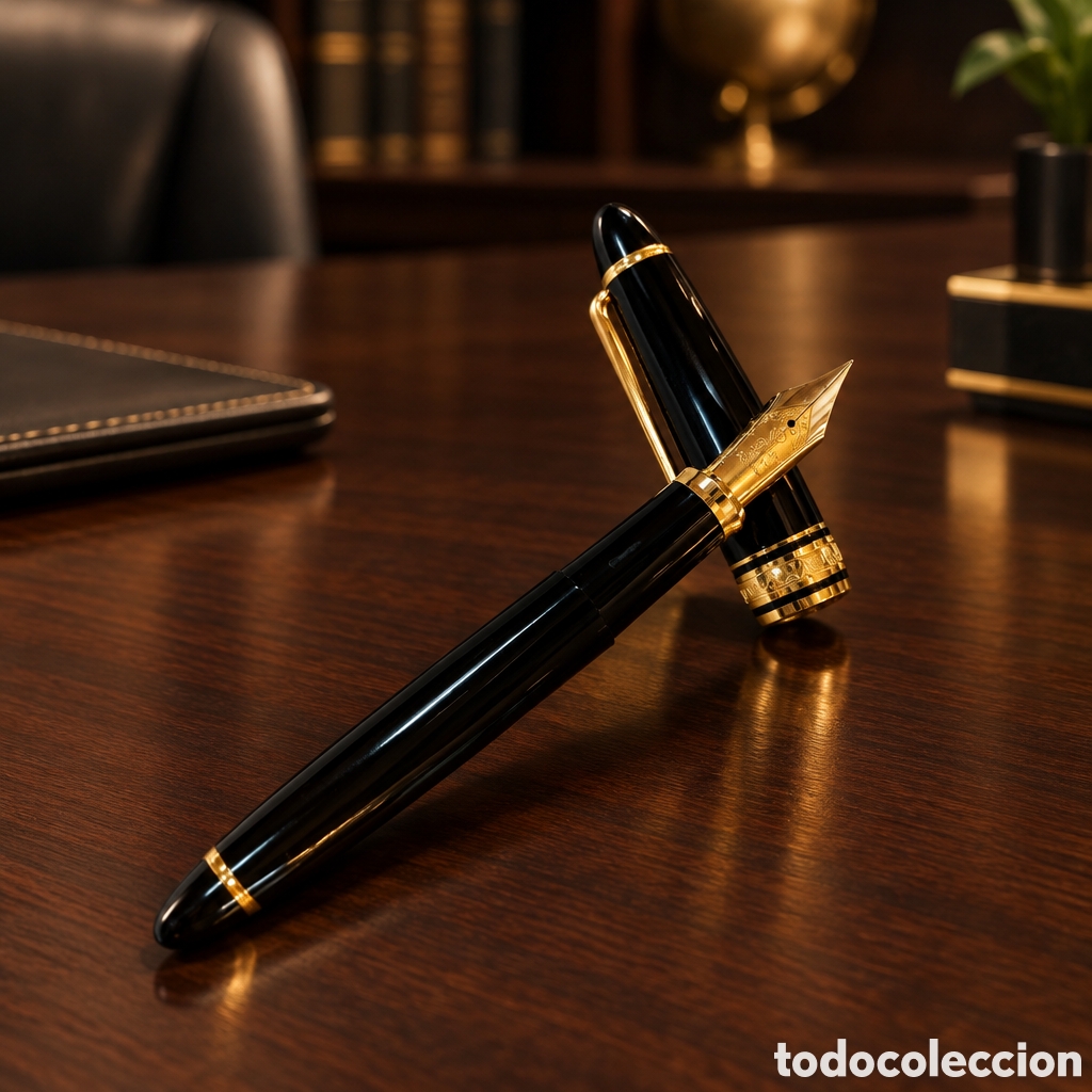 Plumas estilogr&aacute;ficas antiguas: PLUMA IRIDIUM POINT ALEMANIA. ESTILO MONT BLANC. EDICI&Oacute;N DE COLECCI&Oacute;N INSPIRADA LEONARDO DA VINCI
