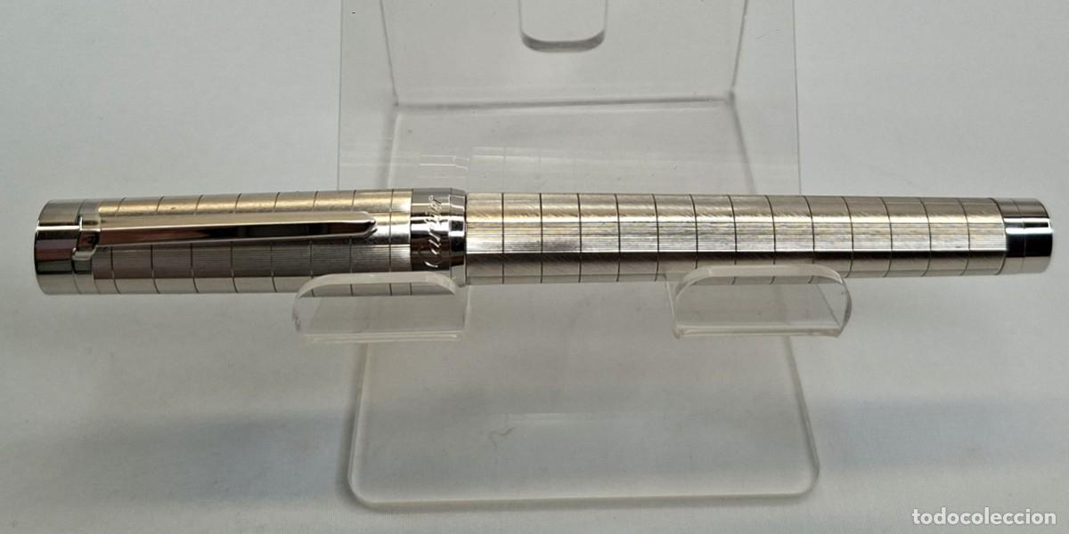 Plumas estilogr&aacute;ficas antiguas: ESTILOGR&Aacute;FICA CARTIER PASHA PLATINO, PLUM&Iacute;N 18k. SIN CAJA.