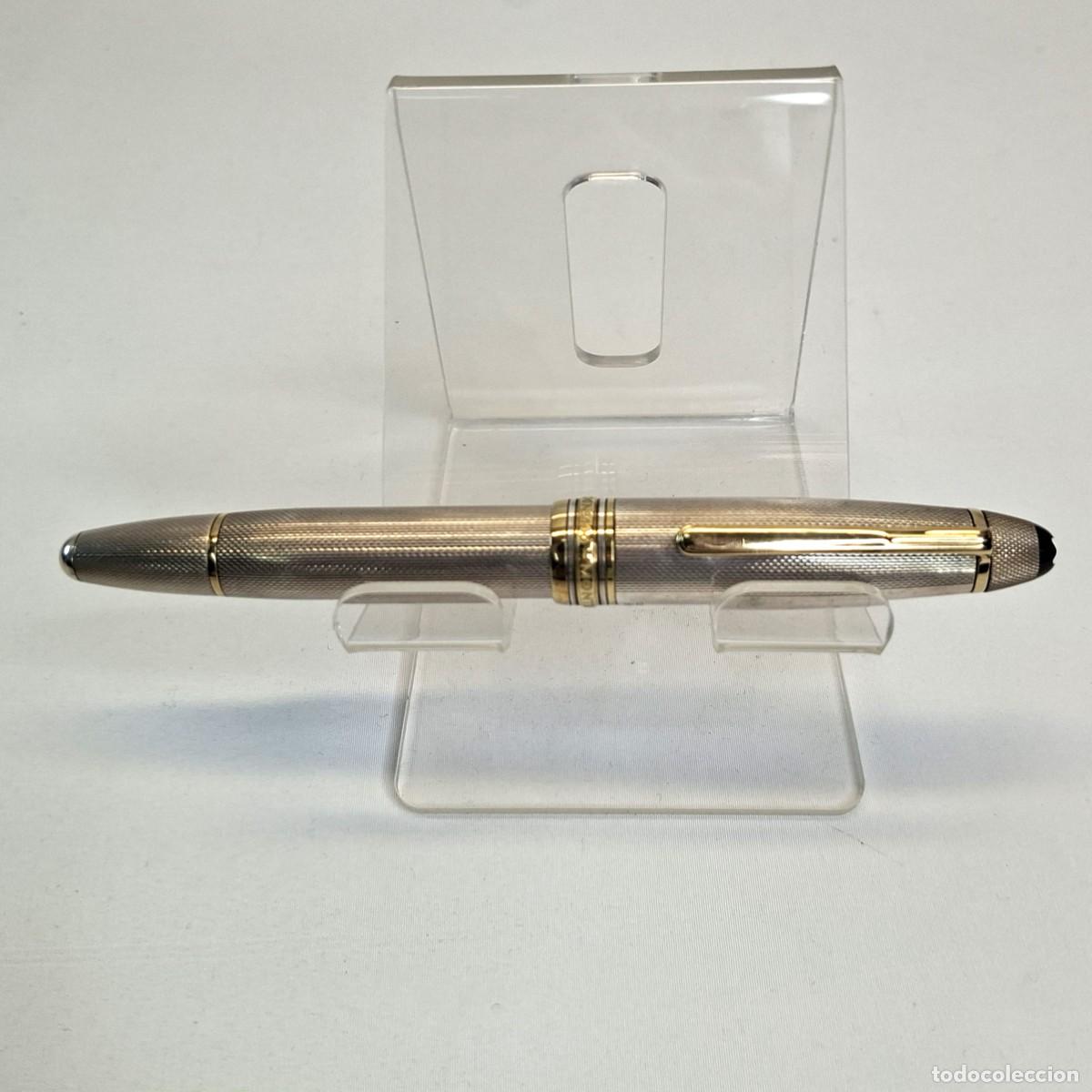 Plumas estilogr&aacute;ficas antiguas: ESTILOGR&Aacute;FICA MONTBLANC MEISTERST&Uuml;CK SOLITAIRE SILVER N&ordm; 146, PLUMIN 18K SIN CAJA.
