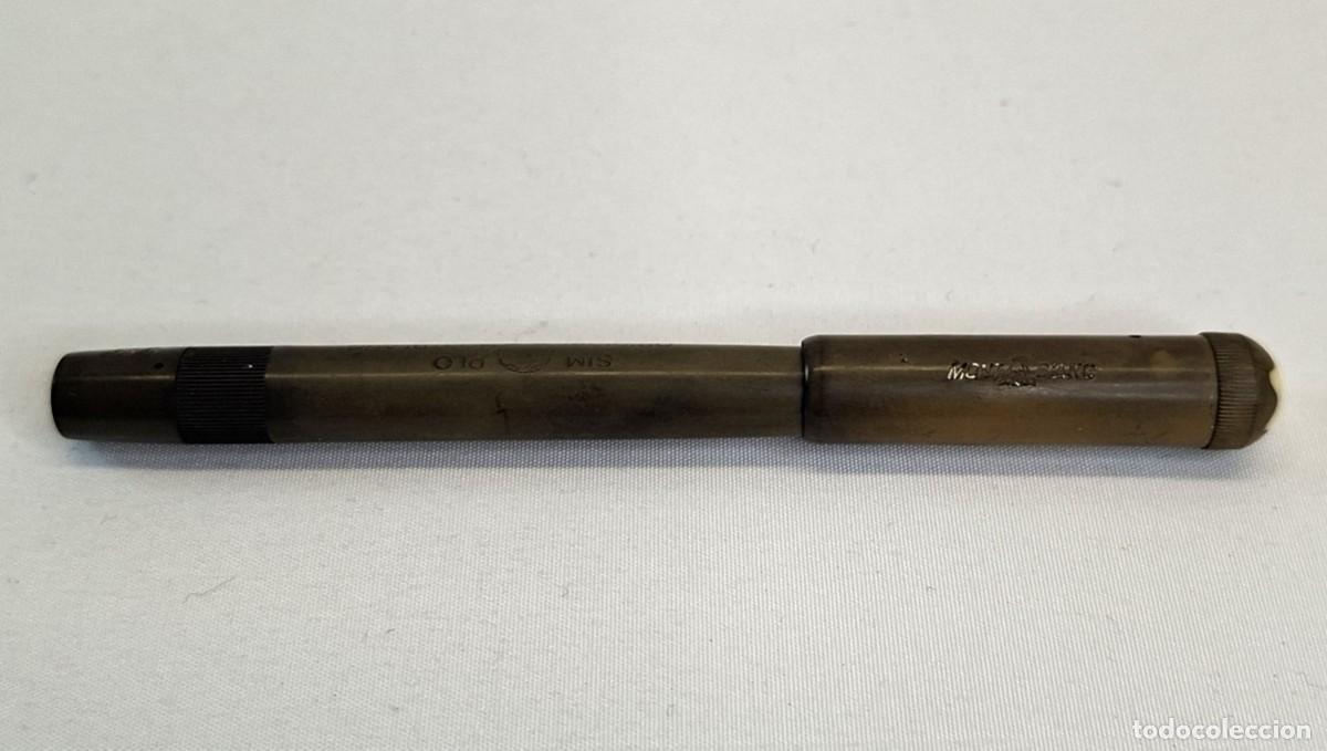 Alte F&uuml;llfederhalter: ESTILOGR&Aacute;FICA MONTBLANC BABY N&ordm; 0, SAFETY - PLUMIN 14K, MIDE 10 cm, SIN CAJA.