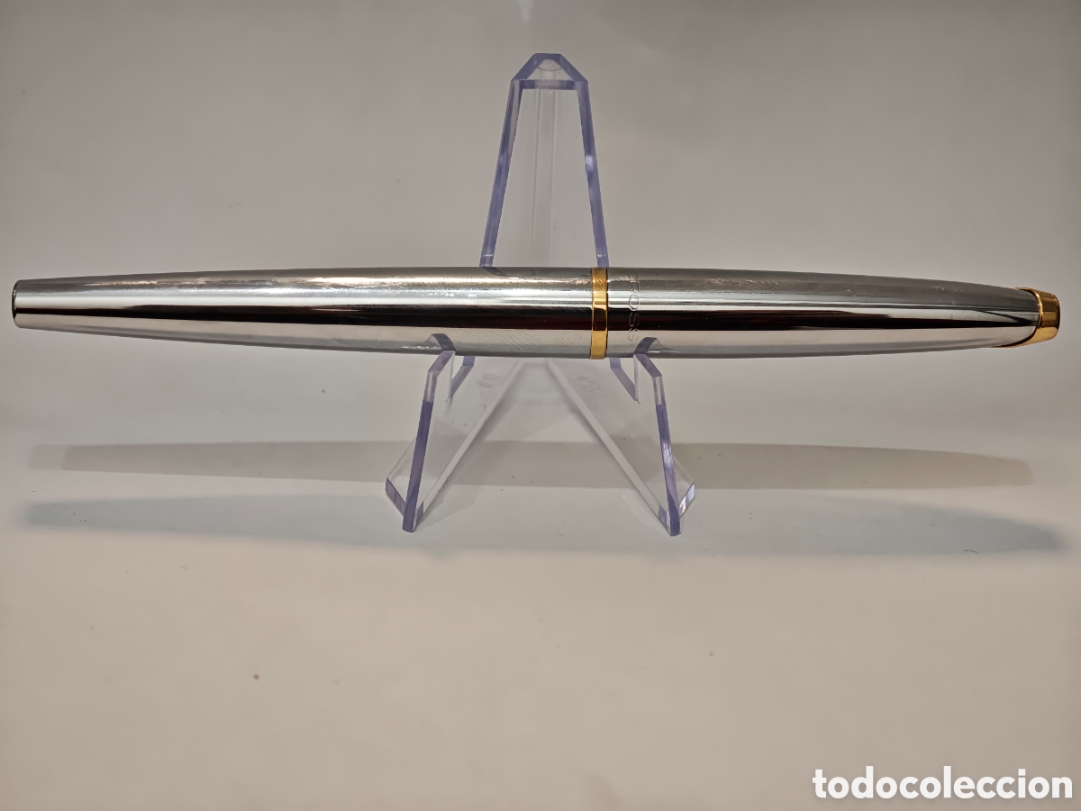 Plumas estilogr&aacute;ficas antiguas: Estilogr&aacute;fica CROSS Medalist Cromo Brillante y Dorado 23K - Plum&iacute;n F