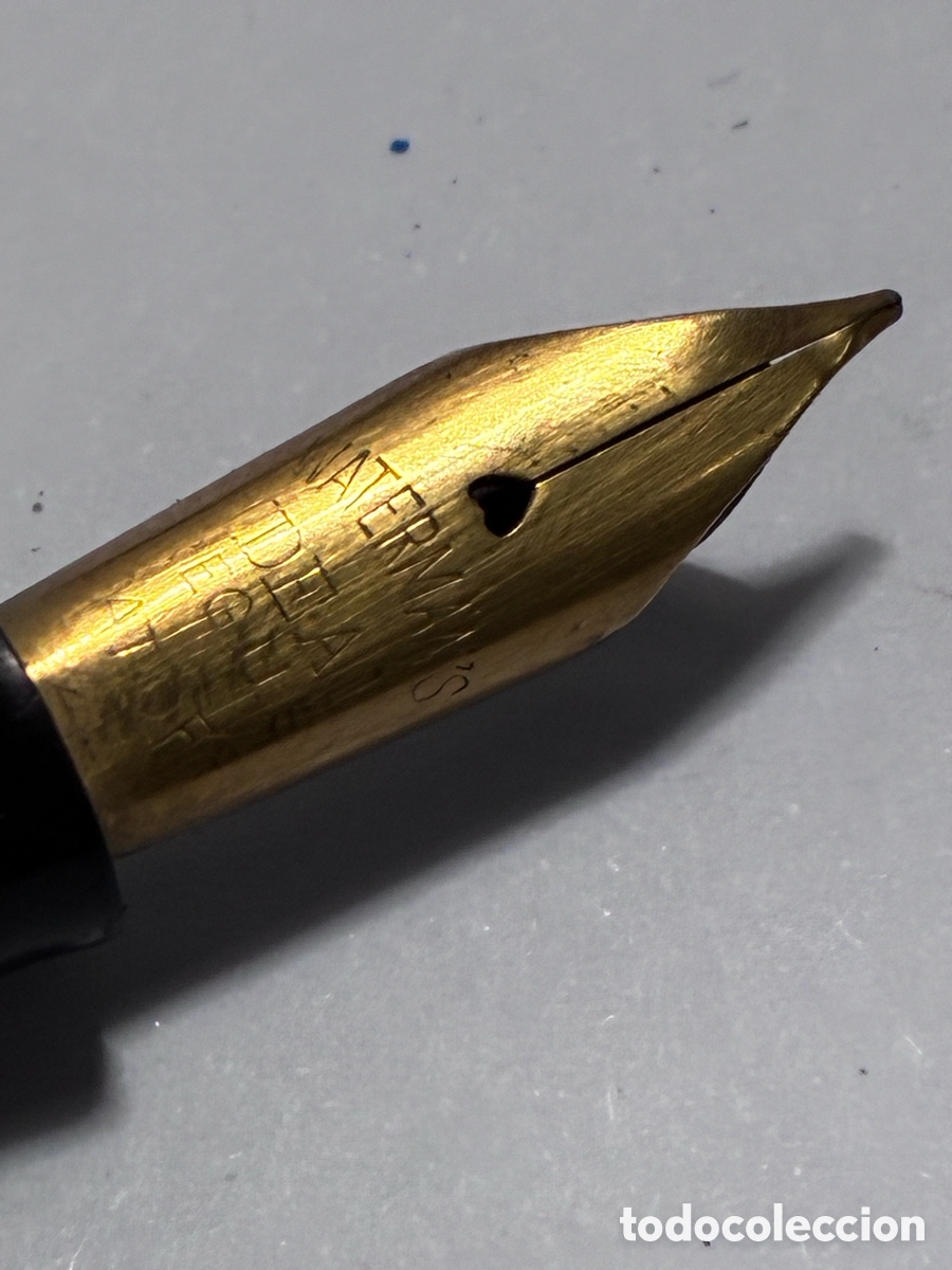 Plumas estilogr&aacute;ficas antiguas: Pluma Waterman&rsquo;s Ideal plumin oro original - Foto 6