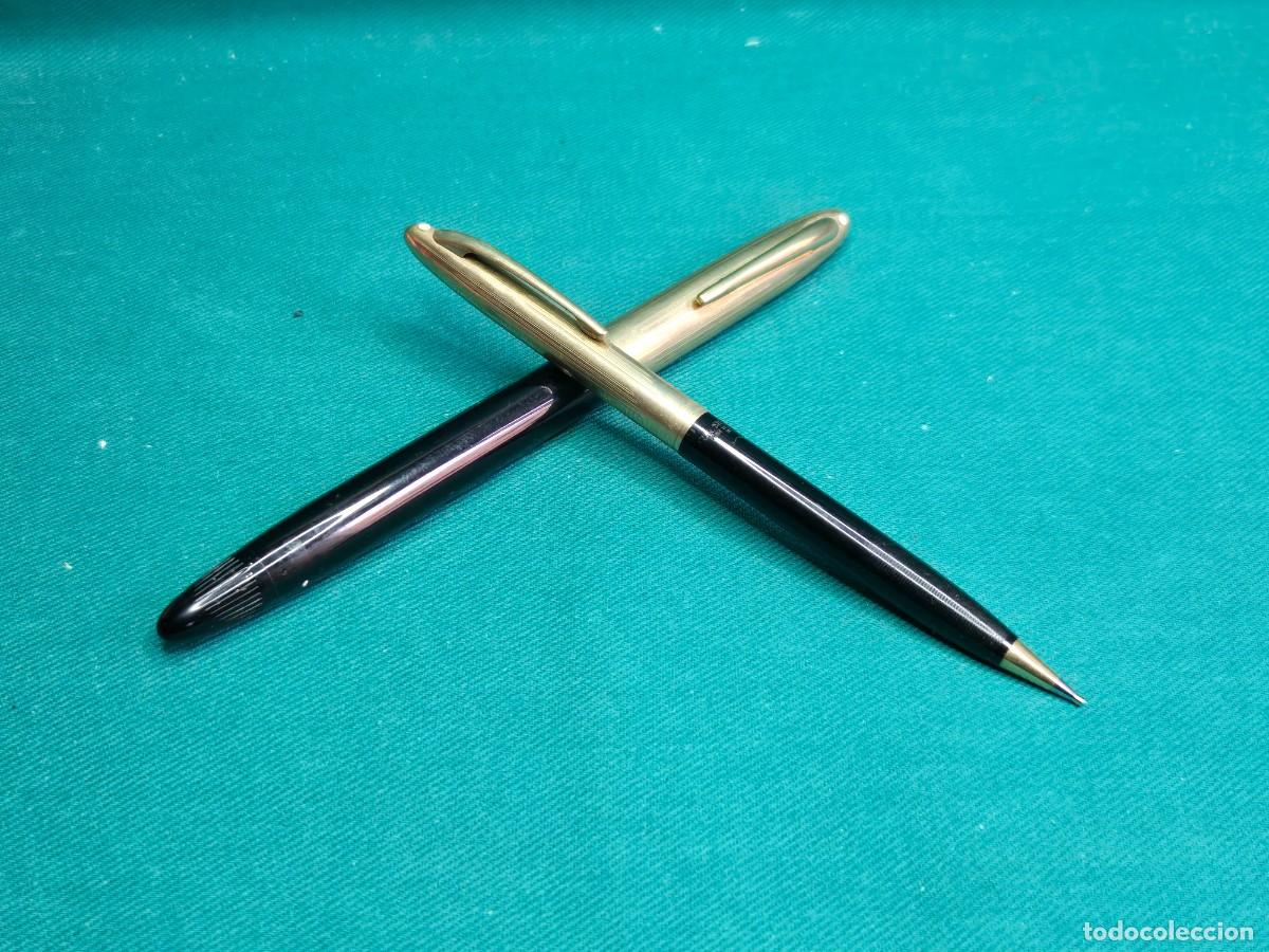 Plumas estilogr&aacute;ficas antiguas: JUEGO PLUMA ESTILOGR&Aacute;FICA Y PORTAMINAS SHEAFFER