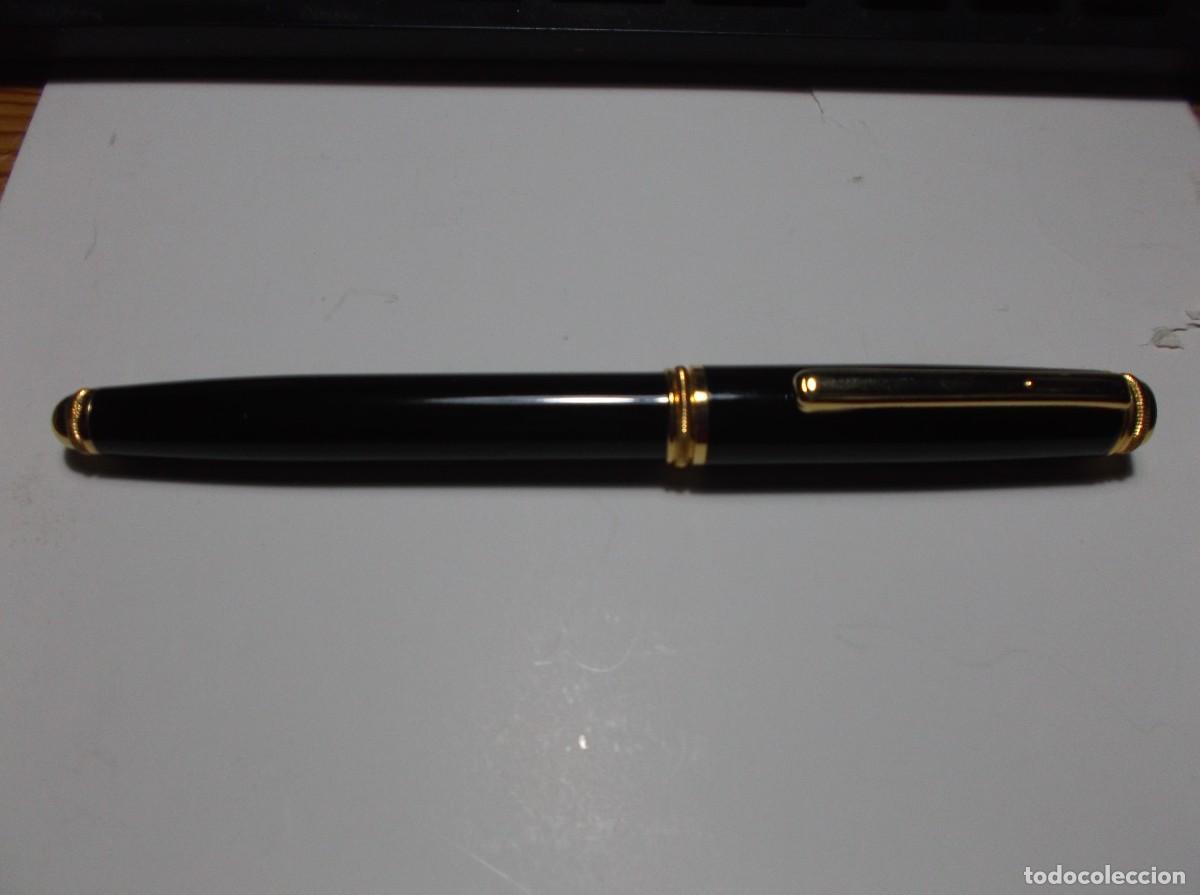 Plumas de tinta permanente antigas: PLUMA ESTILOGRAFICA NUEVA NEGRA Y ORO.