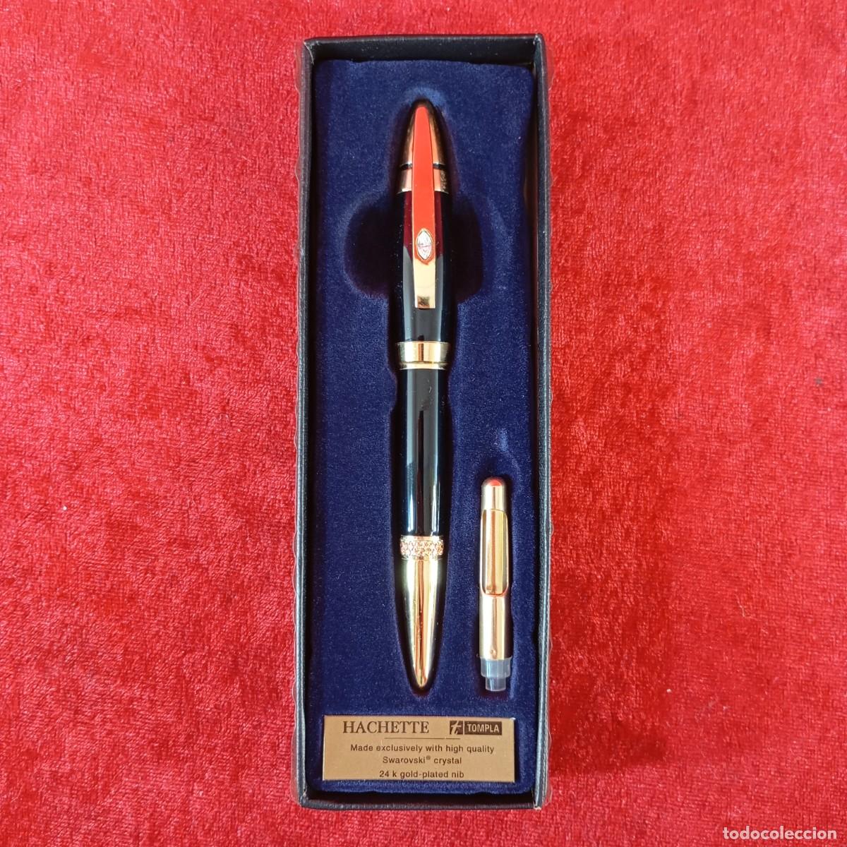 Plumas estilogr&aacute;ficas antiguas: PLUMA ESTILOGR&Aacute;FICA - HACHETTE - SWAROVSKI CRYSTAL - 24K GOLD-PLATED NIB - 22