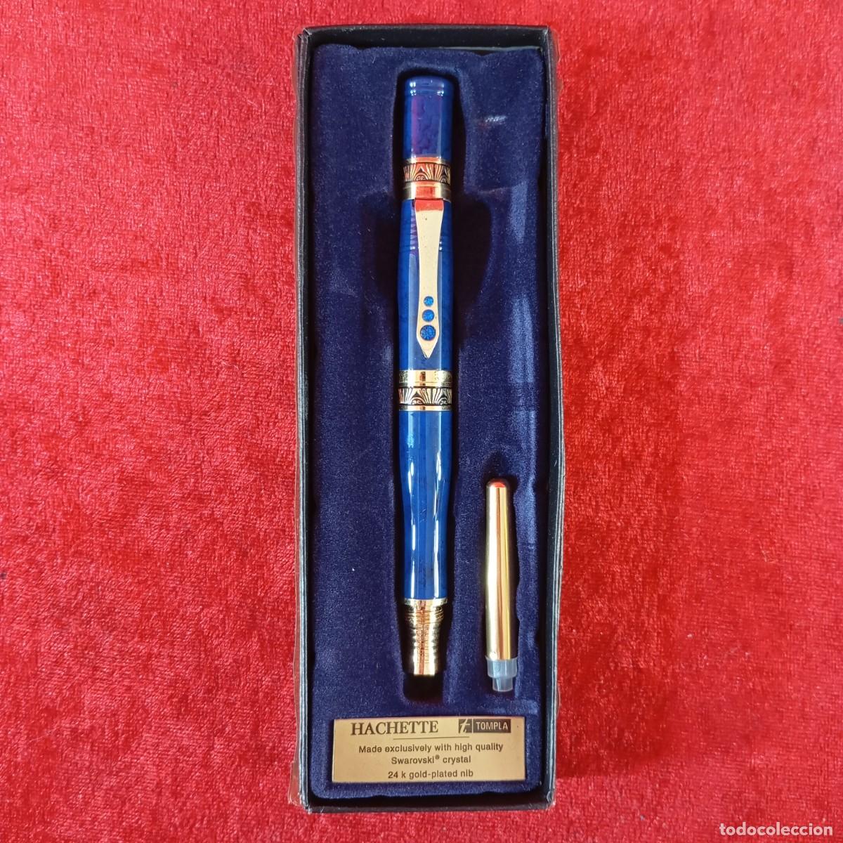 Plumas estilogr&aacute;ficas antiguas: PLUMA ESTILOGR&Aacute;FICA - HACHETTE - SWAROVSKI CRYSTAL - 24K GOLD-PLATED NIB - 23