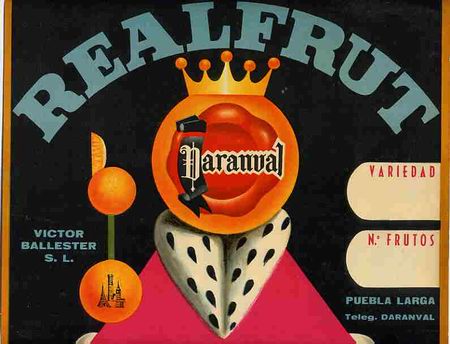 Etiquetas antigas: CARTEL ITO NARANJAS REAL FRUT
