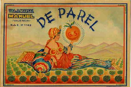 Etiquetas antigas: GRAN ETIQUETA CARTEL ITO NARANJAS DE PAREL MARSAL MANUEL VALENCIA ANTIGUA K3