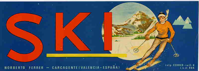 Etiquetas antiguas: CARTEL ITO  NARANJAS  SKI PEQ.DEPORTES