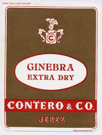 Etiquetas antiguas: ETIQUETA GINEBRA CONTERO ER 33