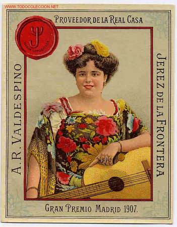 Old Labels: ETIQUETA VALDESPINO SE&Ntilde;ORA 2 ER 43