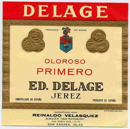 Old Labels: ETIQUETA OLOROSO PRIMERO ER 64