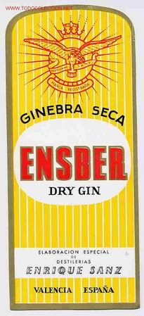 Etiquetas antiguas: ETIQUETA GINEBRA ENSBER  ER 94