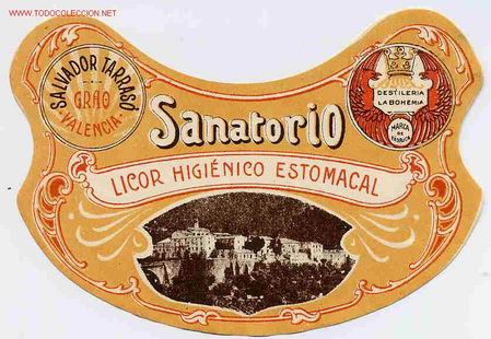 Etiquetas antiguas: ETIQUETA FARMACIA? SANATORIO  ER 115