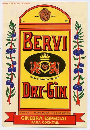 Etiquetas antiguas: ETIQUETA GINEBRA BERVI    ER 138