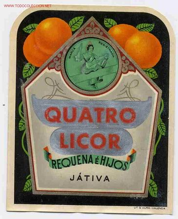 &Eacute;tiquettes anciennes: ETIQUETA QUATRO LICOR ER 149