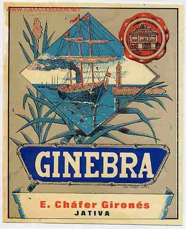 Etiquetas antiguas: ETIQUETA GINEBRA   ER 152