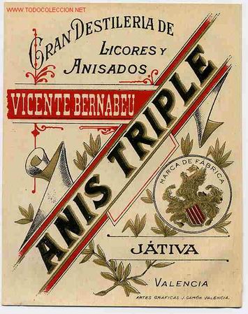 Old Labels: ETIQUETA ANIS TRIPLE ER 155