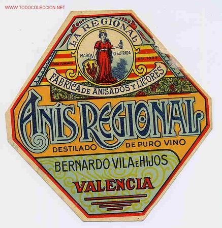 Old Labels: ETIQUETA ANIS REGIONAL ER 203