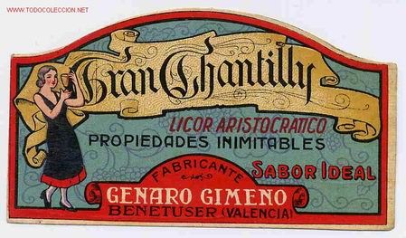 Old Labels: ETIQUETA GRAN CHANTILLY ER 217