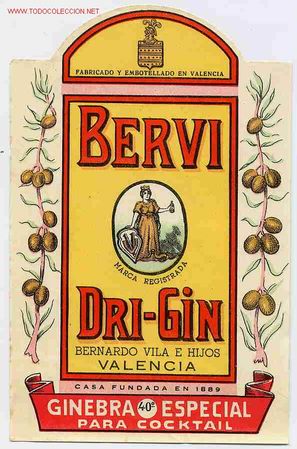 Etiquetas antiguas: ETIQUETA  GINEBRA BERVI ER 230