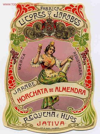 Etiquetas antiguas: ETIQUETA HORCHATA DE ALMENDRA ER 265