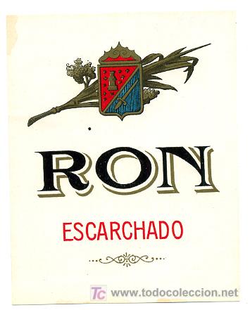 Etiquetas antiguas: ETIQUETA  RON ESCARCHADO,   ER379