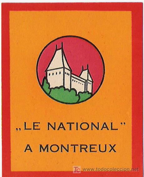 Etiquetas antiguas: Etiqueta Hotel Le National - Montreux - Suiza