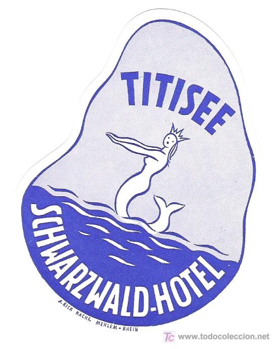 Etiquetas antiguas: Etiqueta de Hotel Schwarzwald - Alemania