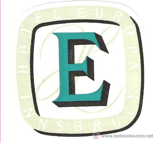 Etiquetas antiguas: Etiqueta Hotel Europa - Insbruck - Austria