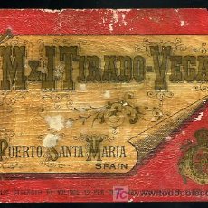Etiquetas antiguas: ETIQUETA DE VINO M. & J. TIRADO-VEGA PTO. STA. MARIA