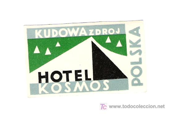 Etiquetas antiguas: Etiqueta Hotel Kosmos - Kudowa Zdroj - Polonia
