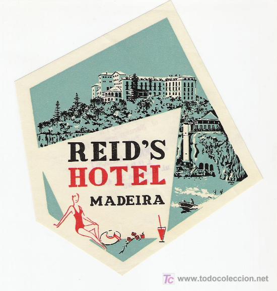 Etiquetas antiguas: Etiqueta del Hotel Reid's de Madeira (Portugal)