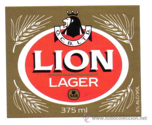 Alte Etiketten: ETIQUETA DE CERVEZA. SUD - AFRICA.