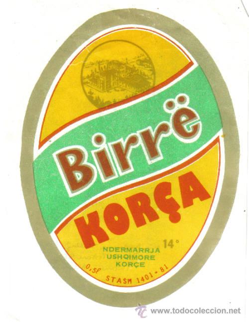 Alte Etiketten: ETIQUETA DE CERVEZA. ALBANIA. BIRRE KOR&Ccedil;A.
