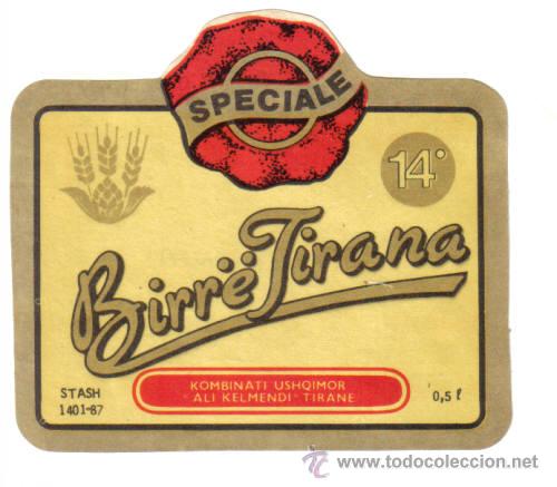 Alte Etiketten: ETIQUETA DE CERVEZA. ALBANIA. BIRRE TIRANA.