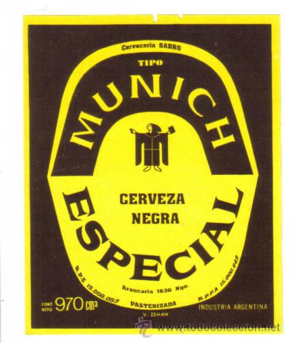 Old Labels: ETIQUETA DE CERVEZA. ARGENTINA. MUNICH.