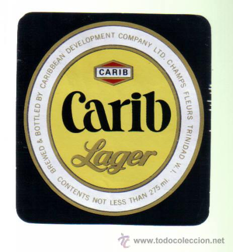 Old Labels: ETIQUETA DE CERVEZA. TRINIDAD. CARIB.