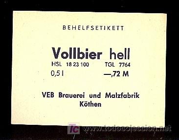 Old Labels: ETIQUETA DE CERVEZA. ALEMANIA.