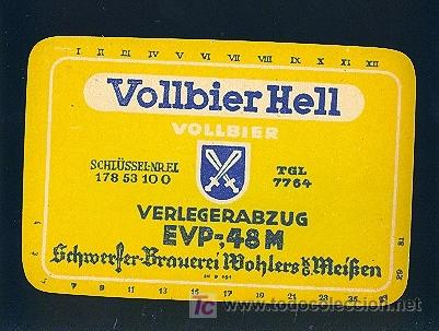 Etichette antiche: ETIQUETA DE CERVEZA. ALEMANIA.