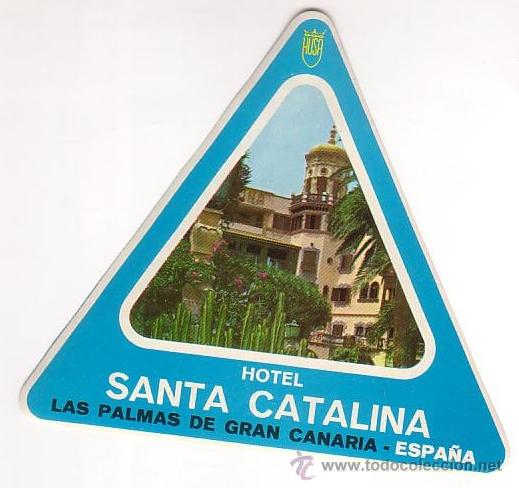 Etiquetas antiguas: Etiqueta Hotel- CADENA HUSA EN CANARIAS- 1985-1989- HOTEL SANTA CATALINA .