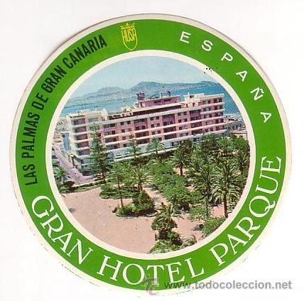 Etiquetas antiguas: Etiqueta Hotel- -ESPA&Ntilde;A CADENA HUSA EN CANARIAS- 1985-1989- HOTEL PARQUE DIAMETRO 95 mm.