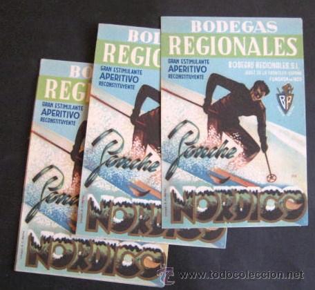 &Eacute;tiquettes anciennes: ETIQUETAS ANTIGUAS PONCHE NORDICO- JEREZ DE LA FRONTERA. BONITO DISE&Ntilde;O. ENVIO GRATIS&iexcl;&iexcl;&iexcl;