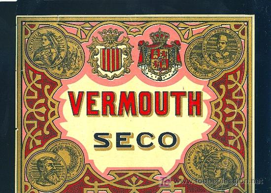 ETIQUETA DE VERMOUTH SECO. 
