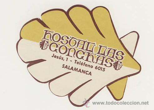Etiquetas antiguas: Etiqueta Hotel-ESPA&Ntilde;A - HOTEL LAS CONCHAS - DATADA -SALAMANCA  -BUENA ILUSTRACION
