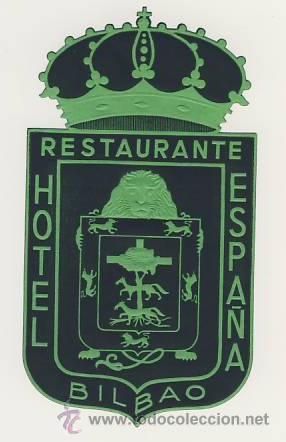Etiquetas antiguas: Etiqueta Hotel-ESPA&Ntilde;A   -HOTEL  ESPA&Ntilde;A- - BILBAO- VIZCAYA-MEDIDAS 110 X 60 mm-