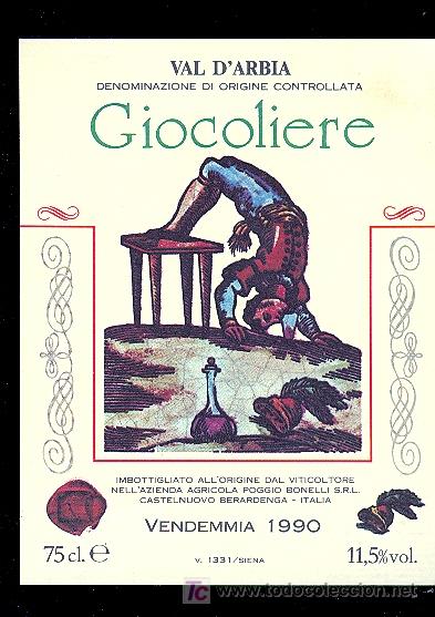 Etiquetas antiguas: ETIQUETA DE VINO DE PINTOR. - Foto 1