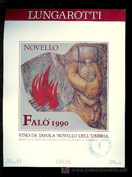 Etiquetas antiguas: ETIQUETA DE VINO DE PINTOR. - Foto 1